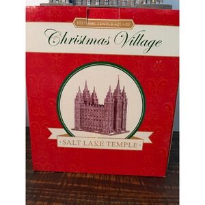 Historic Temple Square Christmas Village Salt Lake Temple W/Light Zion Merc